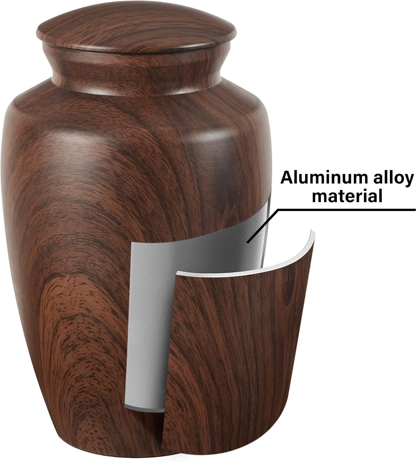 Memorials Urns for Human Ashes Adult - Wood Grain